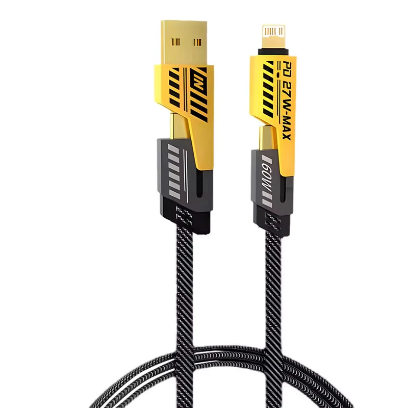 کابل تبدیل USB / USB-C به USB-C / لایتنینگ مدل Flat Wire