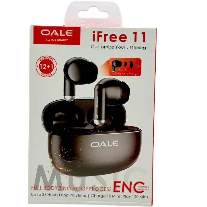 ایرپاد بلوتوثی oale مدل IFree11 رنگ مشکی ایرپاد بلوتوثی oale مدل IFree11 رنگ مشکی