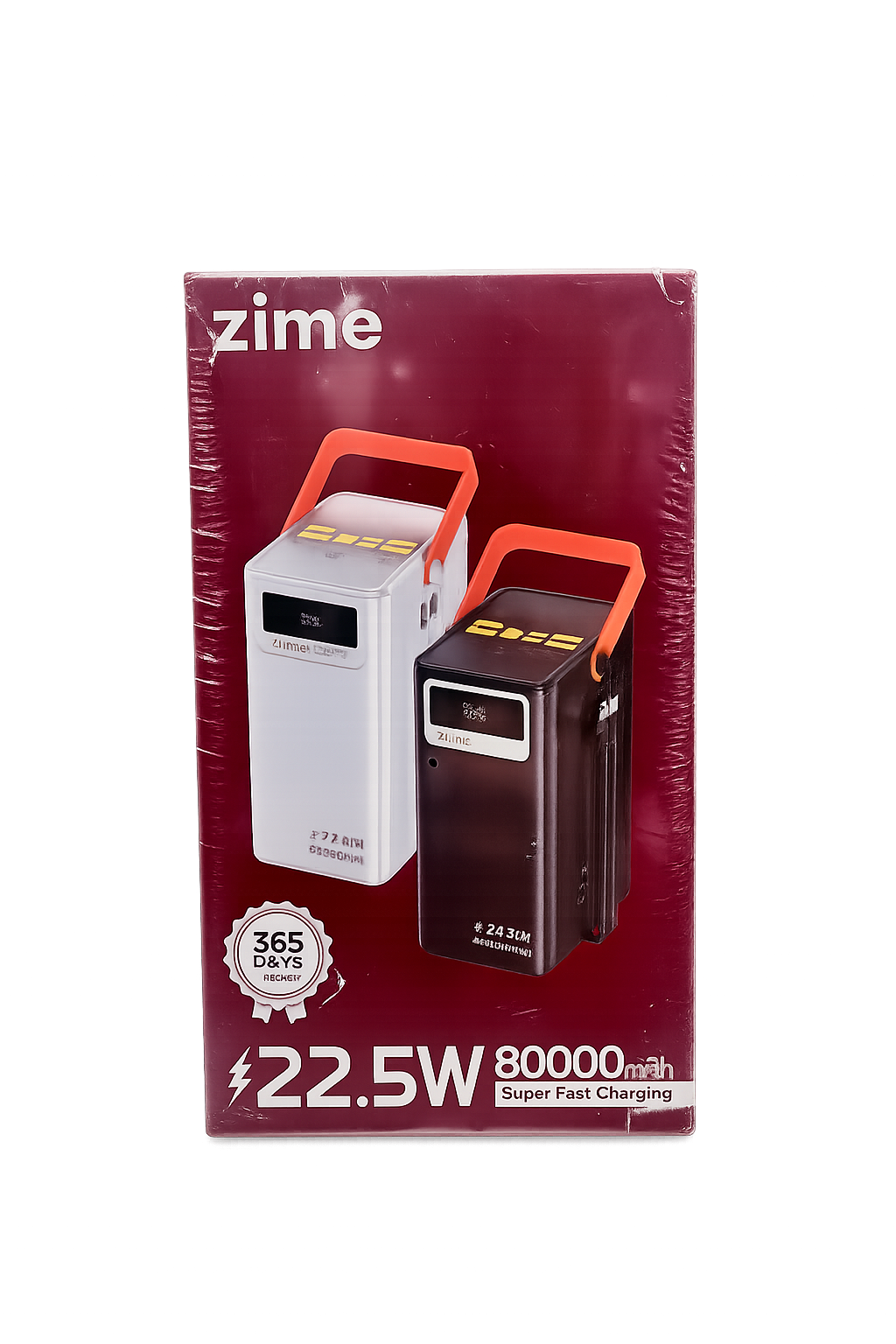 پاوربانک Zime B18 ظرفیت 80000mAh | شارژ سریع 22.5W + کابل داخلی