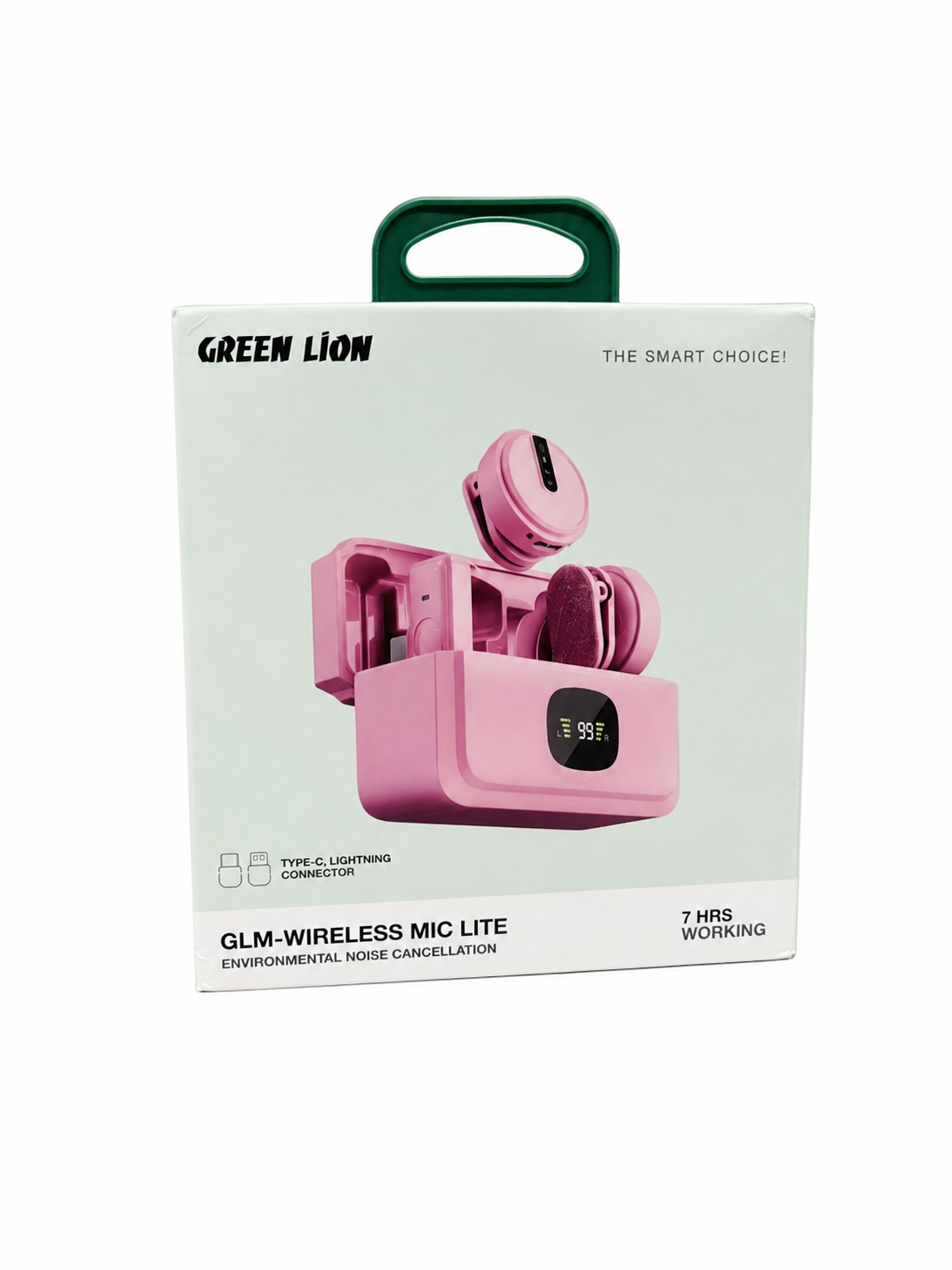 میکروفون بی‌سیم یقه‌ای Green Lion GLM Wireless Mic Lite صورتی