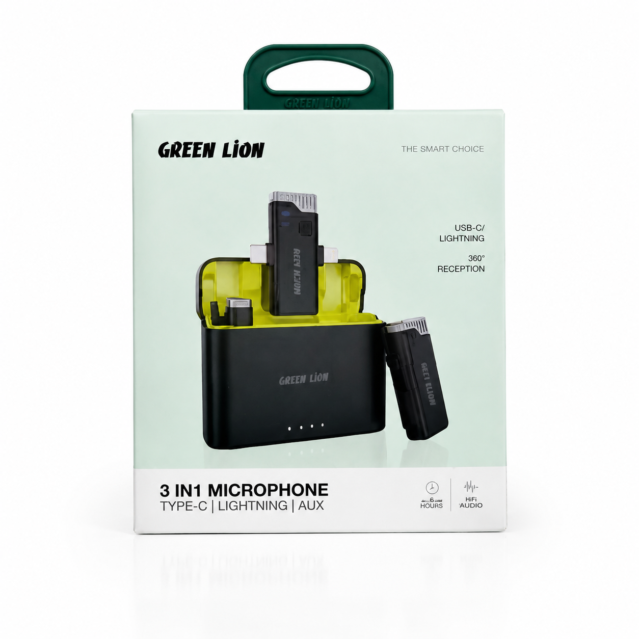میکروفون بی‌سیم گرین لاین Green Lion Wireless Microphone 360 | میکروفون یقه‌ای حرفه‌ای