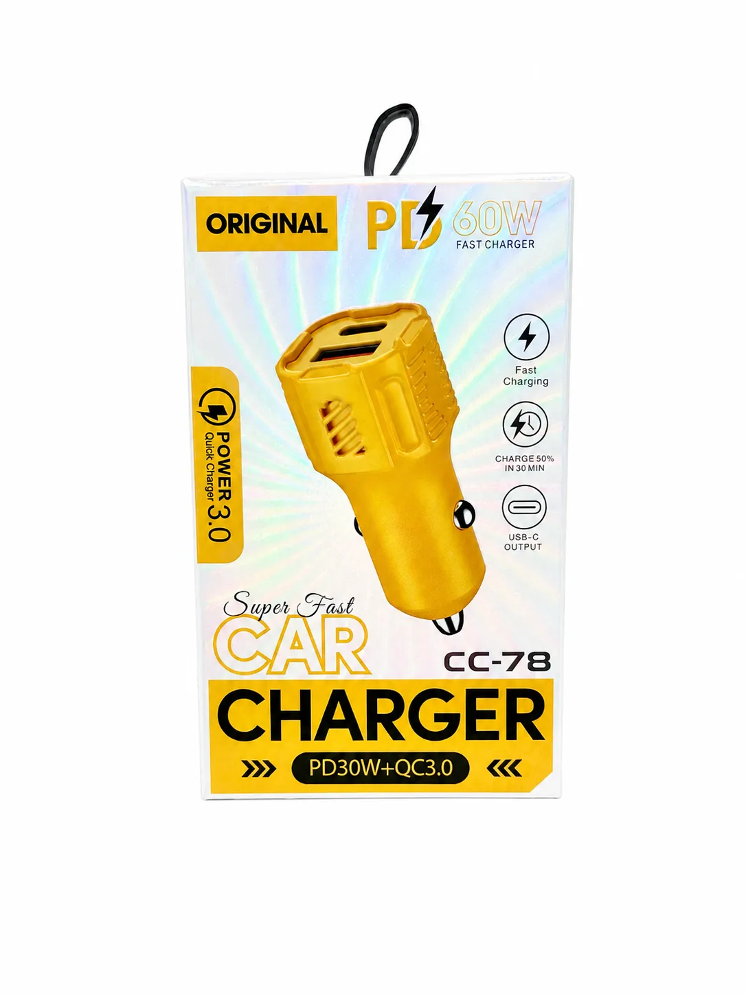 شارژر فندکی خودرو 60 وات PD + QC3.0