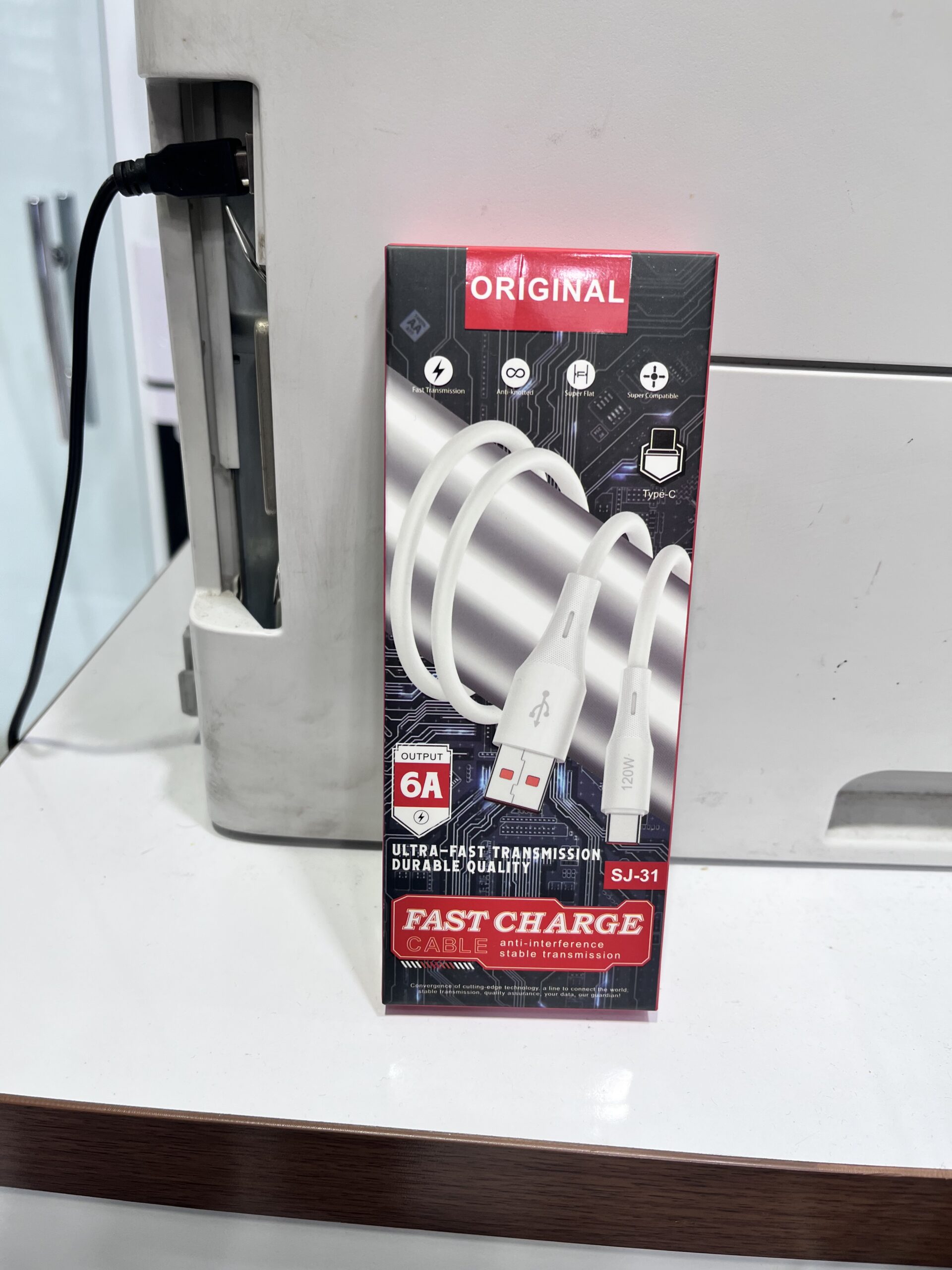 کابل شارژ سریع Type-C مدل SJ-31 با خروجی 6 آمپر